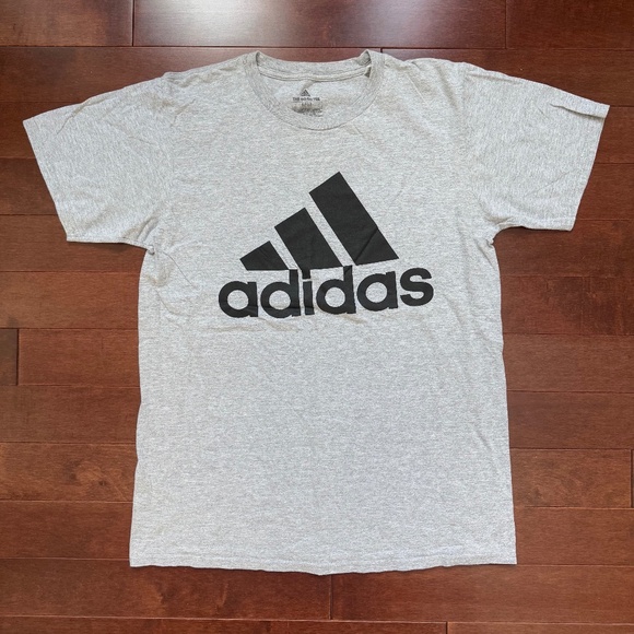 Adidas Men's Light Gray T-Shirt - Picture 1 of 2